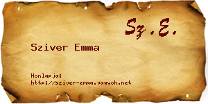 Sziver Emma névjegykártya